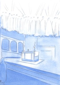 Todos los que rezan oraciones sinceras, durante el Santo Sacrificio de la Misa, están rezando a través de Cristo y con los Santos del Cielo de Elizabeth Wang