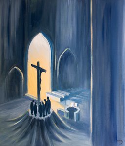 En la Misa ofrecemos en acción de gracias un Sacrificio santo y vivo. de Elizabeth Wang