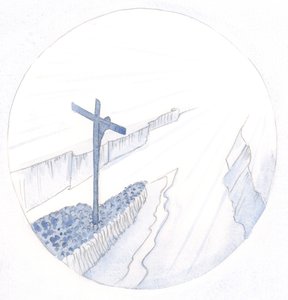 Por el poder del Sacrificio de Cristo, durante la Santa Misa, Cristo atraviesa el Cielo y nos acerca al Padre, como cuando un gran barco entra en un estuario para llevar su preciada carga a casa. de Elizabeth Wang