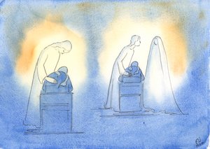 Cristo y su madre están complacidos siempre que nos dirigimos a ellos con la simplicidad y confianza de un niño de Elizabeth Wang