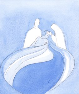 Cristo y Nuestra Señora son como Asistentes Celestiales, ayudándonos mientras algo maravilloso nace del tumulto espiritual y la perseverancia de Elizabeth Wang