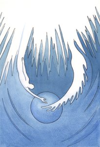 Cristo y el Espíritu Santo son como dos brazos del Padre que abrazan la Tierra. de Elizabeth Wang