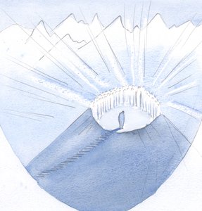 Cristo llevó mi alma a la cima de una montaña y a Su Santa Compañía; cuántos compromisos y fallos (aprendí) habían alargado mi viaje. de Elizabeth Wang