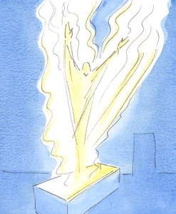 Cristo resucitó de la tumba en gloria en Pascua, transformado, como en un fuego ardiente de caridad, cuando el Espíritu Santo lo liberó de la esclavitud de la muerte de Elizabeth Wang
