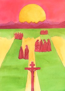 Cristo vio, desde la Cruz, una multitud de espectadores: los desconcertados, los curiosos, los hostiles y los simpáticos de Elizabeth Wang