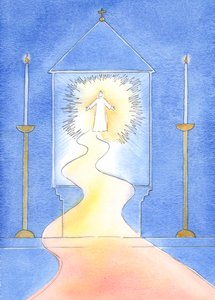 Cristo que nos recibe en el tabernáculo también espera recibirnos en el Cielo, si nos hemos arrepentido de nuestros pecados