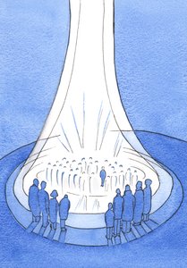 El Sacrificio de Cristo - ofrecido desde la tierra - es como un faro de luz ante el Cielo.