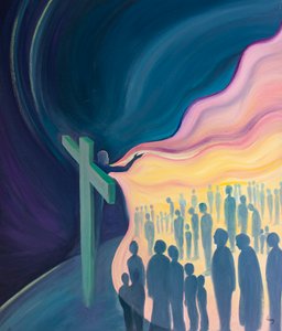 La compasión divina de Cristo desde la Cruz cubre los pecados de toda la raza humana. de Elizabeth Wang