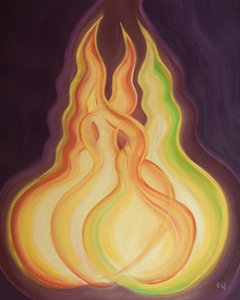 Cada Persona Divina, cada llama, posee la misma Naturaleza Divina. Juntos son un Dios, un Fuego