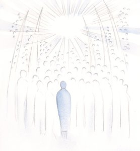 Cada persona por la que oramos es levantada a la luz de Dios y ayudada por las oraciones de los santos, 2000 de Elizabeth Wang