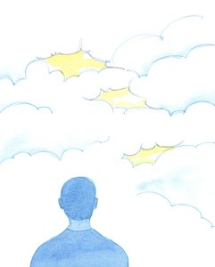 Cada persona que genuinamente experimenta a Dios en la contemplación y es capaz de describir tales cosas es como alguien que ha vislumbrado escenas brillantes a través de Grietas en una 