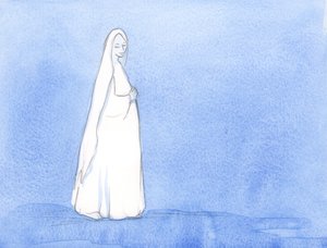 Durante muchos meses, Nuestra Señora llevó a Cristo en Su vientre; tuvo tiempo para reflexionar sobre Su papel en el plan de Dios, 2002 de Elizabeth Wang