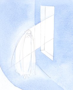 Dios, a través de la acción de Su Espíritu Santo, hizo que la Palabra entrara en la vida de María, por su consentimiento, y tomara carne en su vientre. de Elizabeth Wang