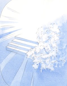 Dios dio la bienvenida a sus monjes mártires a la compañía de los Santos. Flores blancas decoraban la entrada a la gloria de Elizabeth Wang