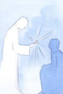 Él sostuvo un pequeño trofeo que tenía forma de cristal. Representaba la pureza de intención que había perseguido