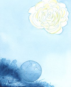 El cielo fue representado como una enorme flor, en cuyo corazón había un hermoso, perfumado y deslumbrante santuario