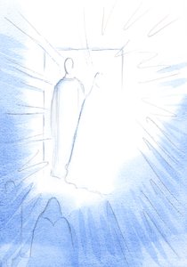 La puerta del Cielo se abrió, parecía, en oración, en un aniversario especial, para revelar a los amigos del Cielo y la gloria del Cielo