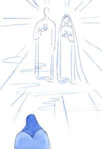 Se me mostraron los Dos Corazones: del Cristo sin pecado y de Su Madre Inmaculada, en la Luz Radiante del Cielo, 2002 de Elizabeth Wang
