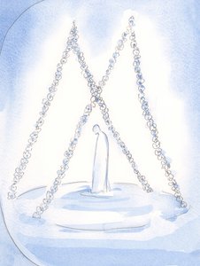 En el Cielo, guirnaldas colgaban sobre el lugar donde el sacerdote devoto de Nuestra Señora aceptó la recompensa y la gloria de Dios de Elizabeth Wang