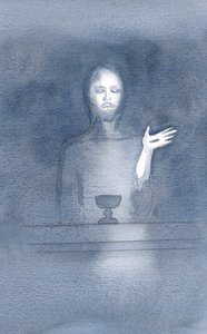 En su misericordia, Cristo viene a nuestro altar, diariamente, mientras lo recibimos, en la oscuridad de la fe de Elizabeth Wang