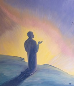 En su vida en la tierra, Jesús oró a Su Padre con alabanza y agradecimiento, 2001 de Elizabeth Wang