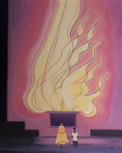 En nuestro santuario, en Cristo, especialmente en la Exposición del Santísimo Sacramento, tenemos ante nosotros la plenitud y la gloria de la Divinidad, y las gracias se derraman sobre nosotros de Elizabeth Wang