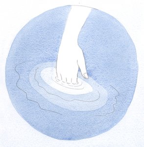 Así como una mano sumergida en agua tibia apenas siente el cambio, un alma llena de vida divina recibe a Cristo en una gloria pacífica y perpetua. de Elizabeth Wang