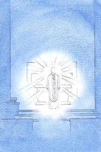 En la fiesta de la Visitación, Cristo apareció, vistiendo una casulla dorada en honor a su Santa Madre María. de Elizabeth Wang