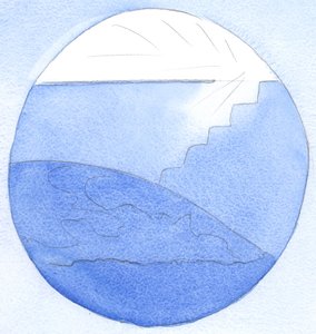 Nuestra vida en la Tierra se vive en la oscuridad, como si estuviéramos en el sótano de un enorme palacio; las escaleras espirituales conducen al Cielo