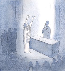 Nuestras oraciones son escuchadas por esta razón: Están unidas a la oración de Cristo que está presente, nuestro eterno Sumo Sacerdote. de Elizabeth Wang