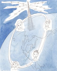 Nuestra Comunión espiritual, en la Comunión de los Santos, es como la conexión en una llamada de conferencia