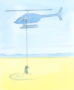 Las personas son ayudadas por nuestras intercesiones por ellas en oración tan seguramente como una persona desesperada atrapada en arenas movedizas es ayudada por amigos que la sacan a salvo desde un helicóptero de Elizabeth Wang