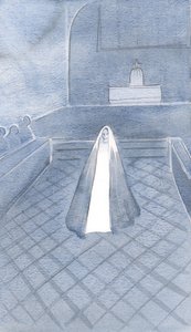 Ella, pura como Cristo, se encontraba entre estos frailes dominicos en Oxford que viven para Su Hijo, atados por sus votos triples, 2000 de Elizabeth Wang
