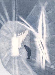 A veces, Cristo está presente en el alma, en Su gloria, adorado por nuestro ángel guardián. Solo necesitamos asistir y adorar