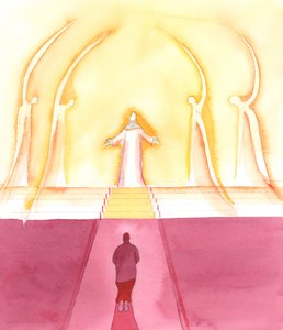 Los Santos Ángeles en la iglesia me dijeron: "Haz como nosotros"