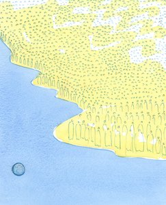 Los santos están reunidos en el cielo como si estuvieran en una isla muy por encima de nuestro mundo pecaminoso. de Elizabeth Wang