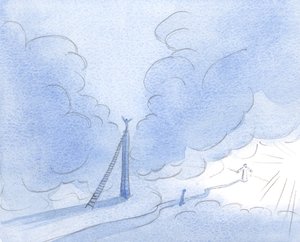El alma impaciente (Cristo me mostró) construye una torre alta, esforzándose por la luz, en lugar de seguir constantemente el camino bajo y estrecho. de Elizabeth Wang