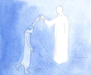 Dejarse guiar por Cristo, por Su Espíritu, es como una bailarina que confía en su pareja para guiar cada uno de sus movimientos, 2001 de Elizabeth Wang
