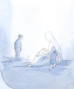 Para ilustrar nuestra relación con María, vi a un niño pequeño tirando ruidosamente, pero recibiendo consuelo; el otro niño, orgulloso y desconfiado, mantenía su distancia, por lo que carecía de su ayuda. de Elizabeth Wang