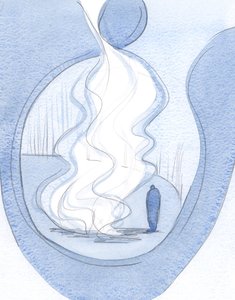 Qué hoguera de gracia, cuando descubrimos y colocamos ante Cristo todas nuestras faltas y debilidades. de Elizabeth Wang