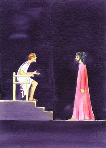 "¿Qué es la verdad?" dijo Pilato a Jesús, 2001 de Elizabeth Wang