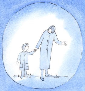 Cuando guiamos y ayudamos a alguien necesitado, podemos ser como una madre que conduce, instruye y anima a un niño pequeño