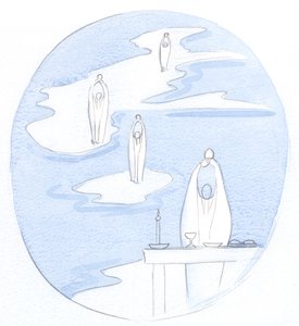 Dondequiera que un sacerdote católico ofrezca el Santo Sacrificio de la Misa, allí está Jesucristo, Presente con Su Pueblo, 2000 de Elizabeth Wang