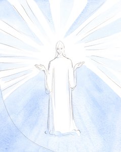 "Solo Tú eres el Santo": Vi a Cristo, con las palmas levantadas hacia el Padre, mientras oraba en nuestro nombre (en la Santa Misa) de Elizabeth Wang