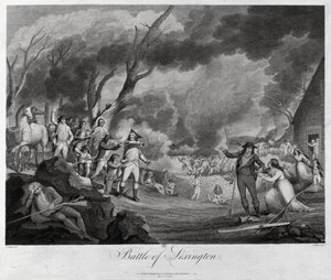La batalla de Lexington, 19 de abril de 1775 de Elkanah Tisdale