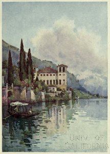 Gravedone, Lago di Como, Ilustración de "Los lagos italianos" de Richard Bagot de Ella Du Cane