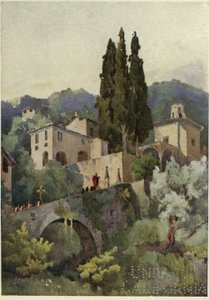 La Madonna della Pace, Lago di Como, Ilustración de "Los lagos italianos" de Richard Bagot