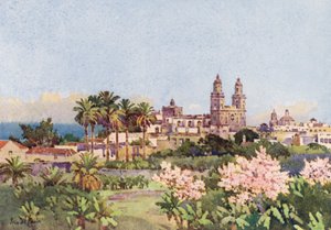 Las Palmas (litografía en color) de Ella Du Cane