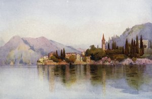 Varenna, Lago de Como (litografía en color) de Ella Du Cane