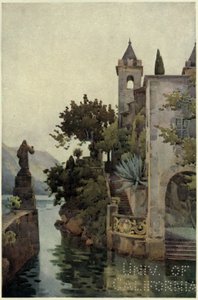 Villa Arconati, Lago di Como, Ilustración de "Los lagos italianos" de Richard Bagot